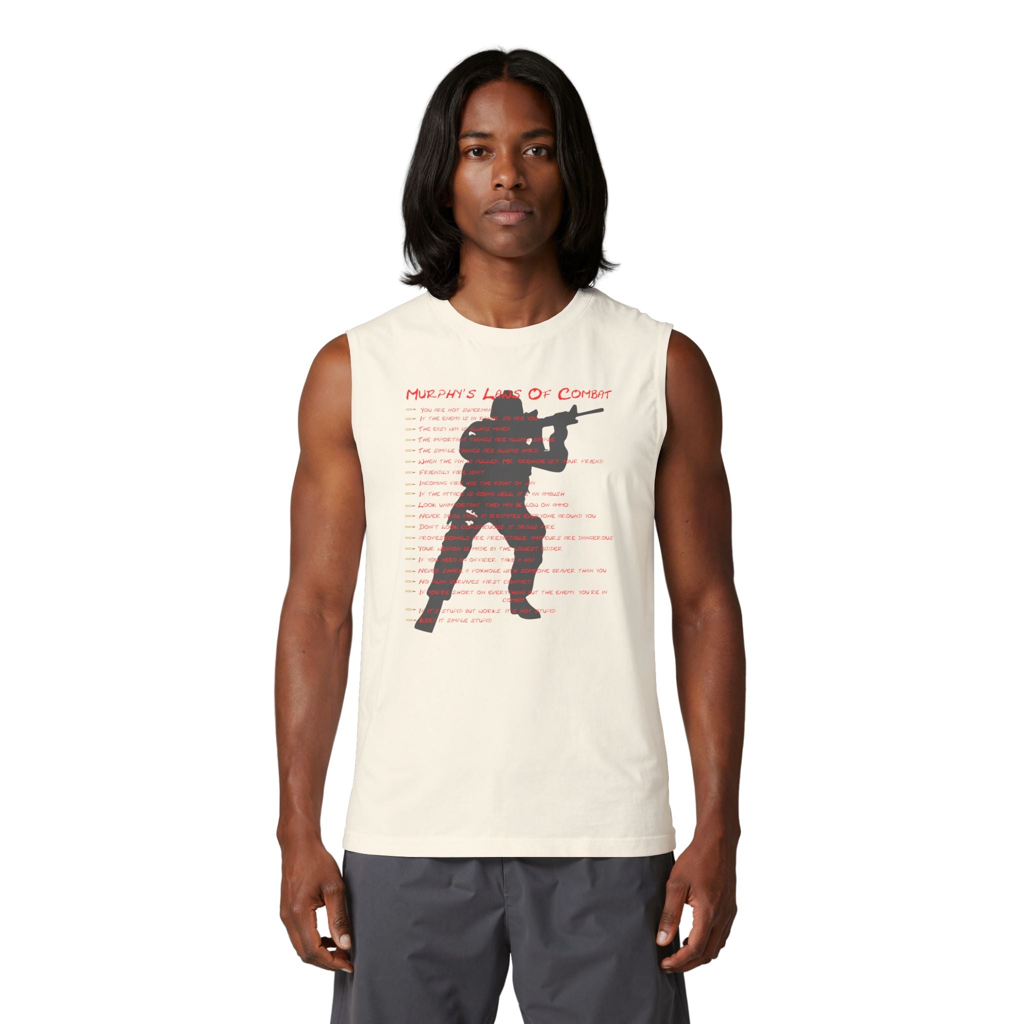 Murphy's Laws Muscle Tank — "Murphy's Laws Of Combat" Tactical Graphic Tank Top