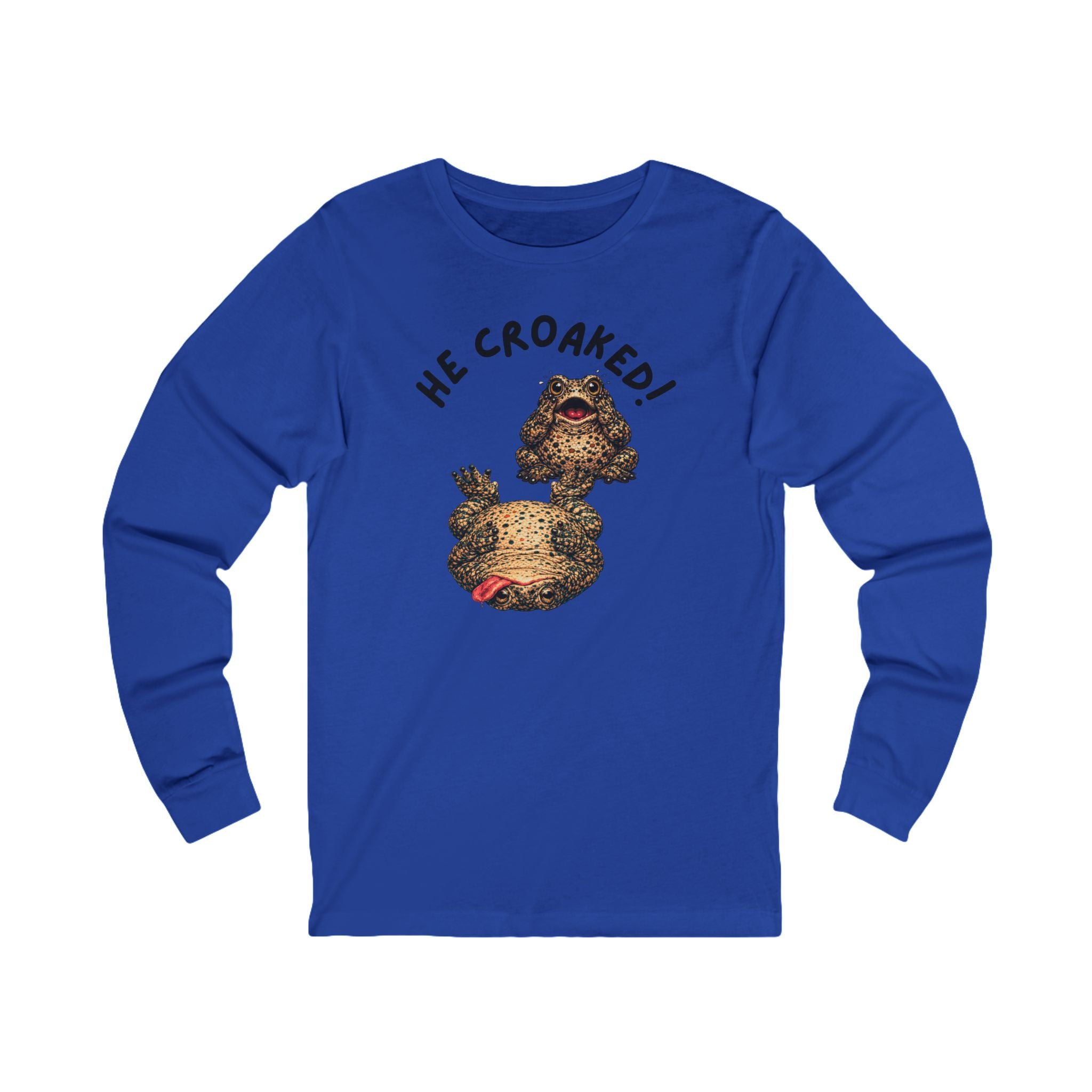 He Croaked! Frog Illustration Long Sleeve Tee