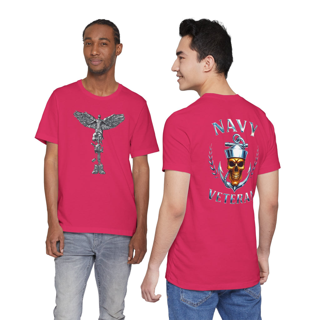 Navy Veteran T-Shirt — Anchor & Skull Military Tribute Tee