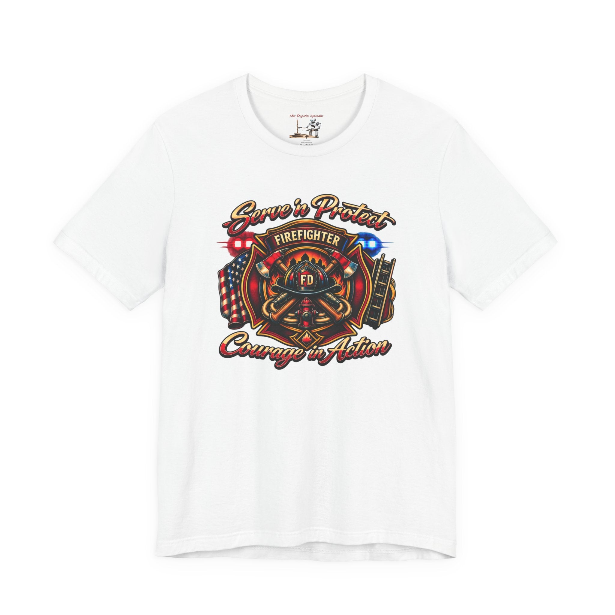 Firefighter “Service & Protect, Courage in Action” Graphic Tee