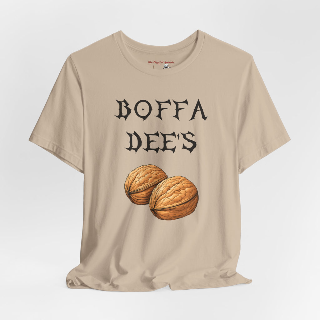 Boffa Dees Walnut Graphic Tee — Vintage Gothic Text Nut Illustration T-Shirt