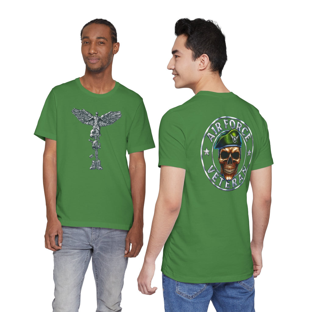 Air Force Veteran Skull Tee – Military Tribute Short Sleeve Shirt