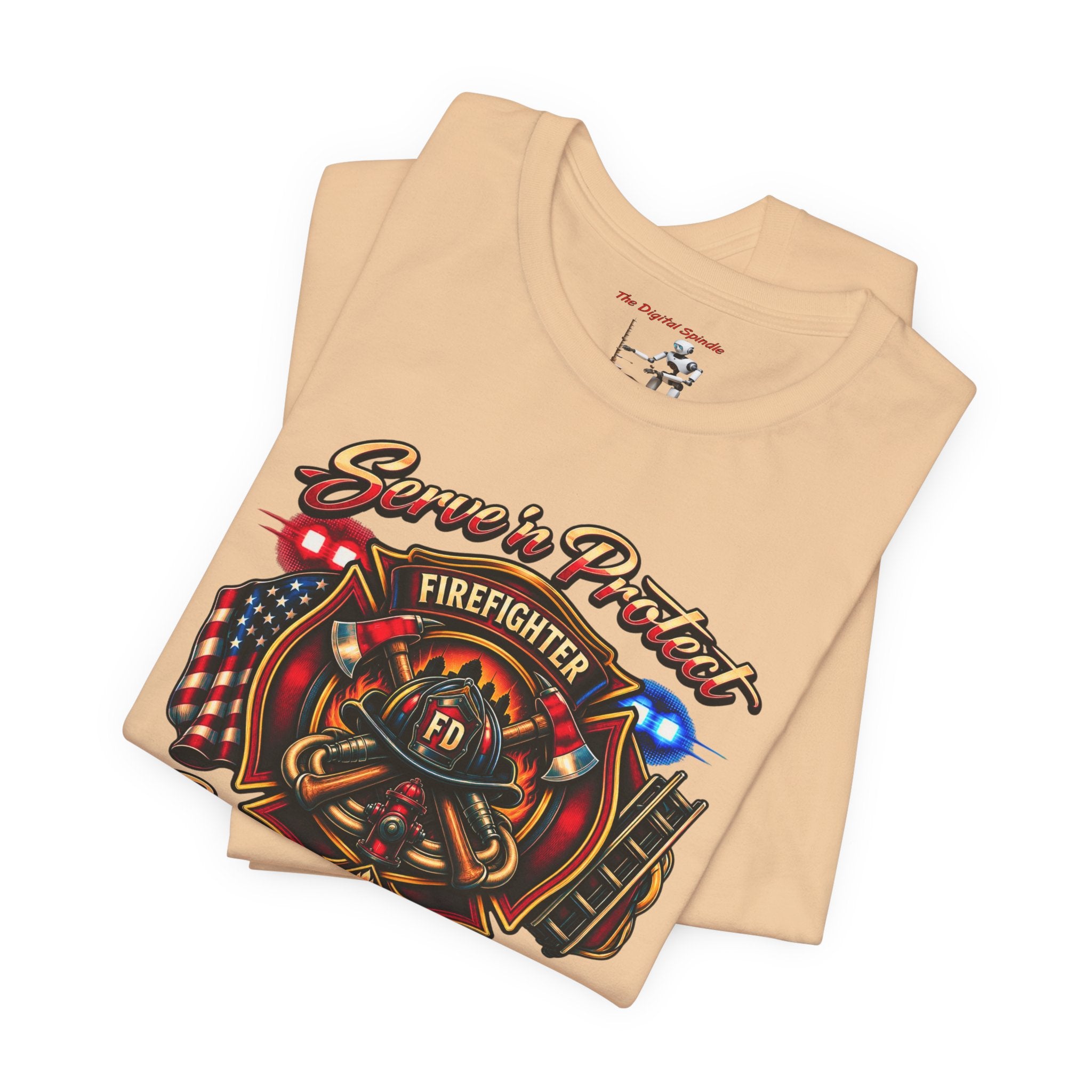Firefighter “Service & Protect, Courage in Action” Graphic Tee