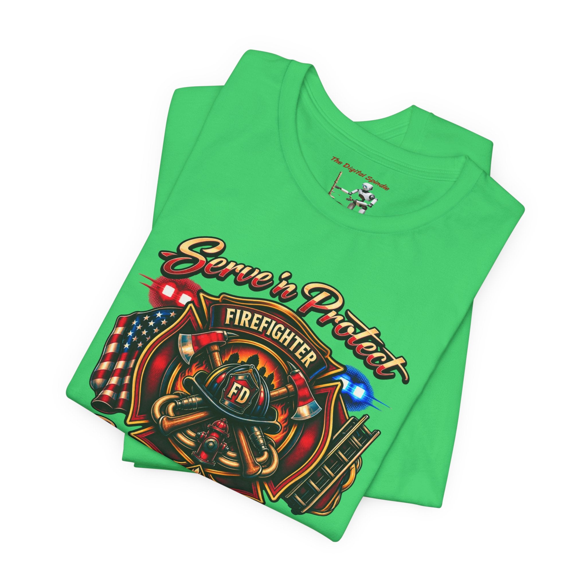 Firefighter “Service & Protect, Courage in Action” Graphic Tee