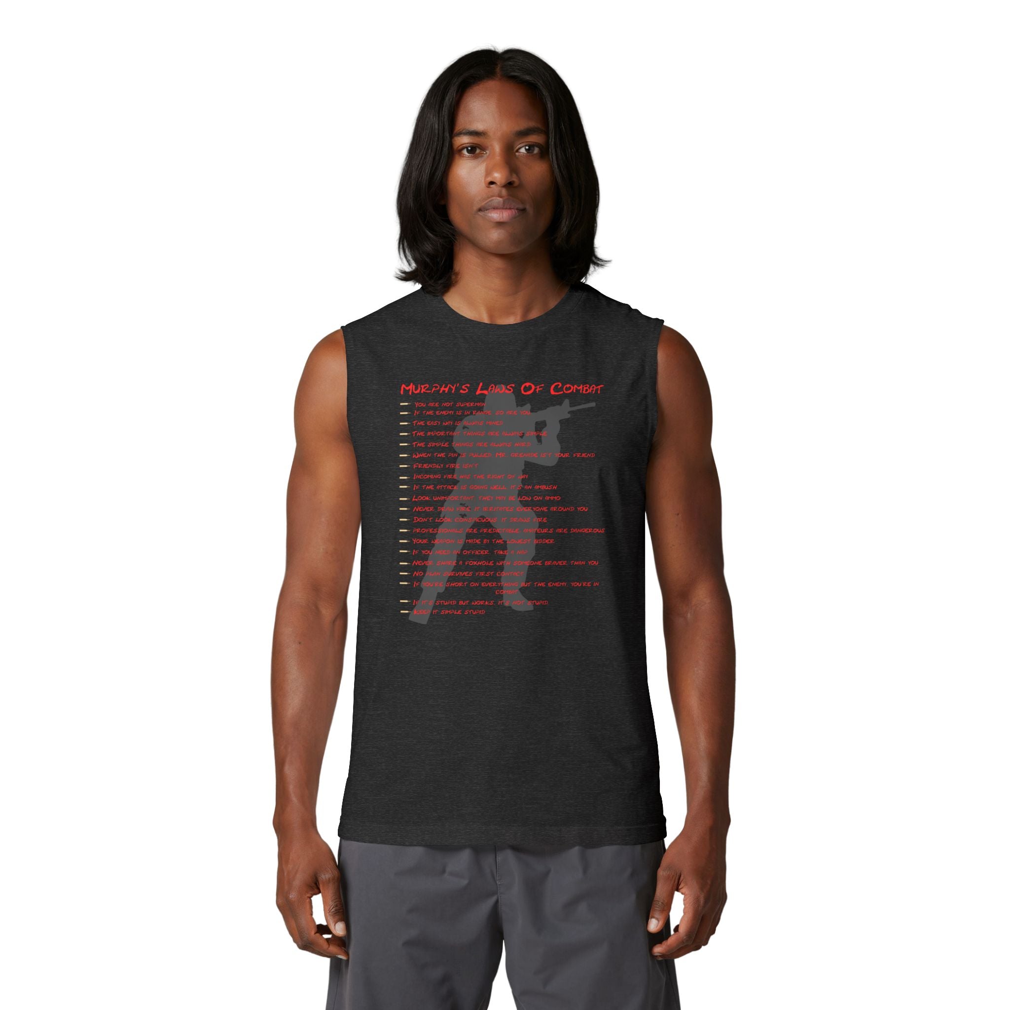 Murphy's Laws Muscle Tank — "Murphy's Laws Of Combat" Tactical Graphic Tank Top