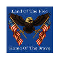 4" × 4" "Land of the Free, Home of the Brave" Square Sticker (Indoor/Outdoor)