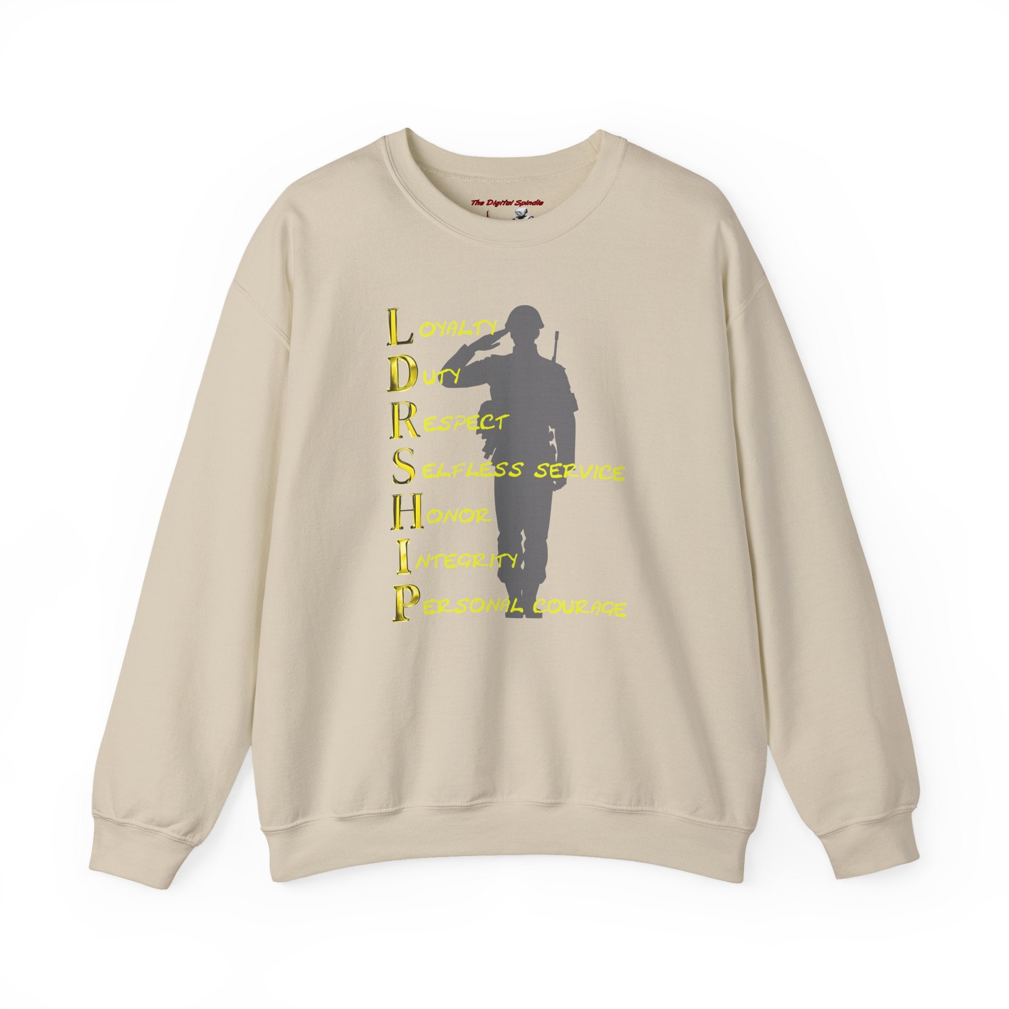 Leadership Military Salute Crewneck Sweatshirt — LDRSHIP Values Design