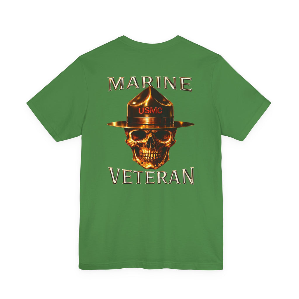 Marine Veteran T‑Shirt — USMC Skull Drill Instructor Graphic Tee