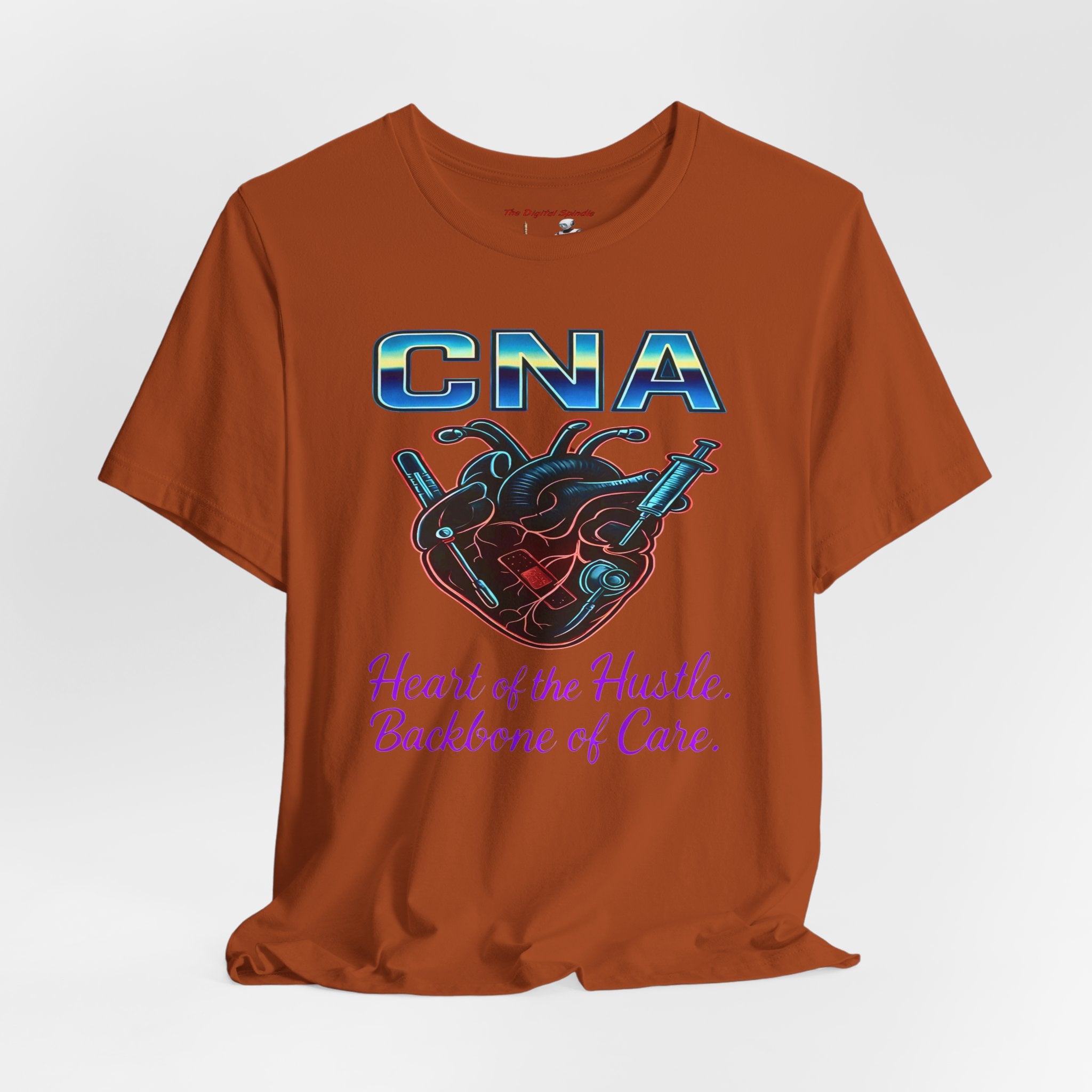 CNA Heart of the Hustle Tee — Certified Nursing Assistant Graphic Shirt
