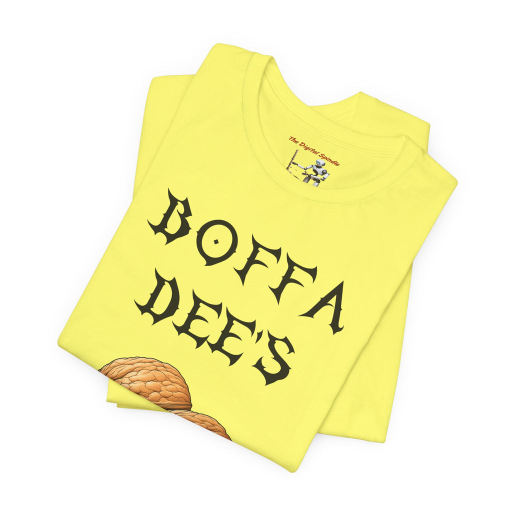 Boffa Dees Walnut Graphic Tee — Vintage Gothic Text Nut Illustration T-Shirt