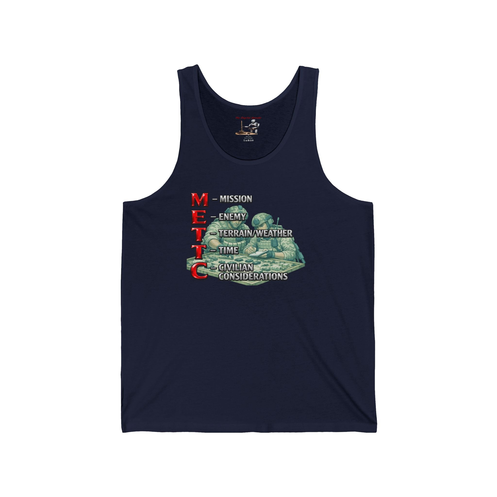 MEITC Military Tank Graphic Tank Top — Tactical Vintage Soldier Design
