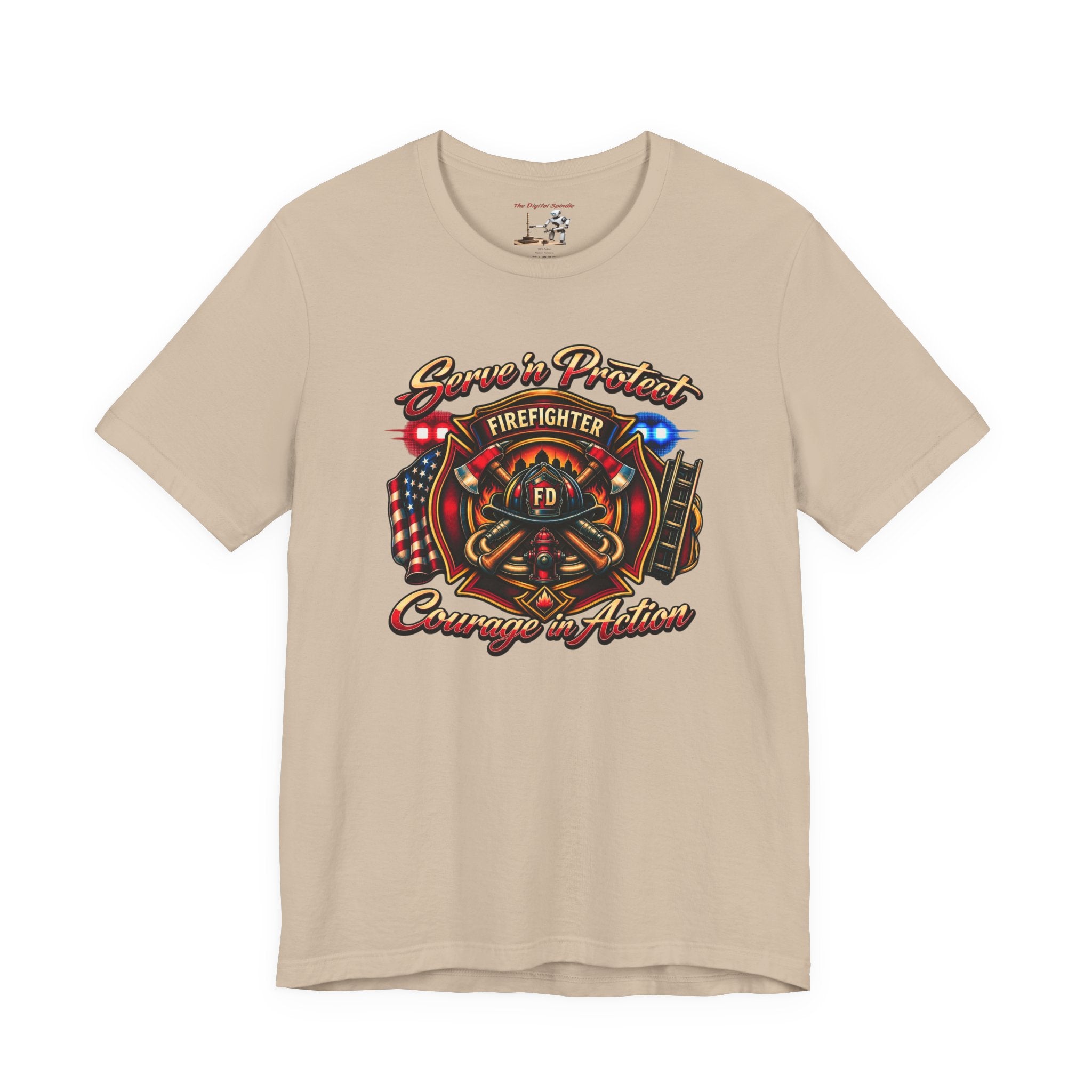 Firefighter “Service & Protect, Courage in Action” Graphic Tee