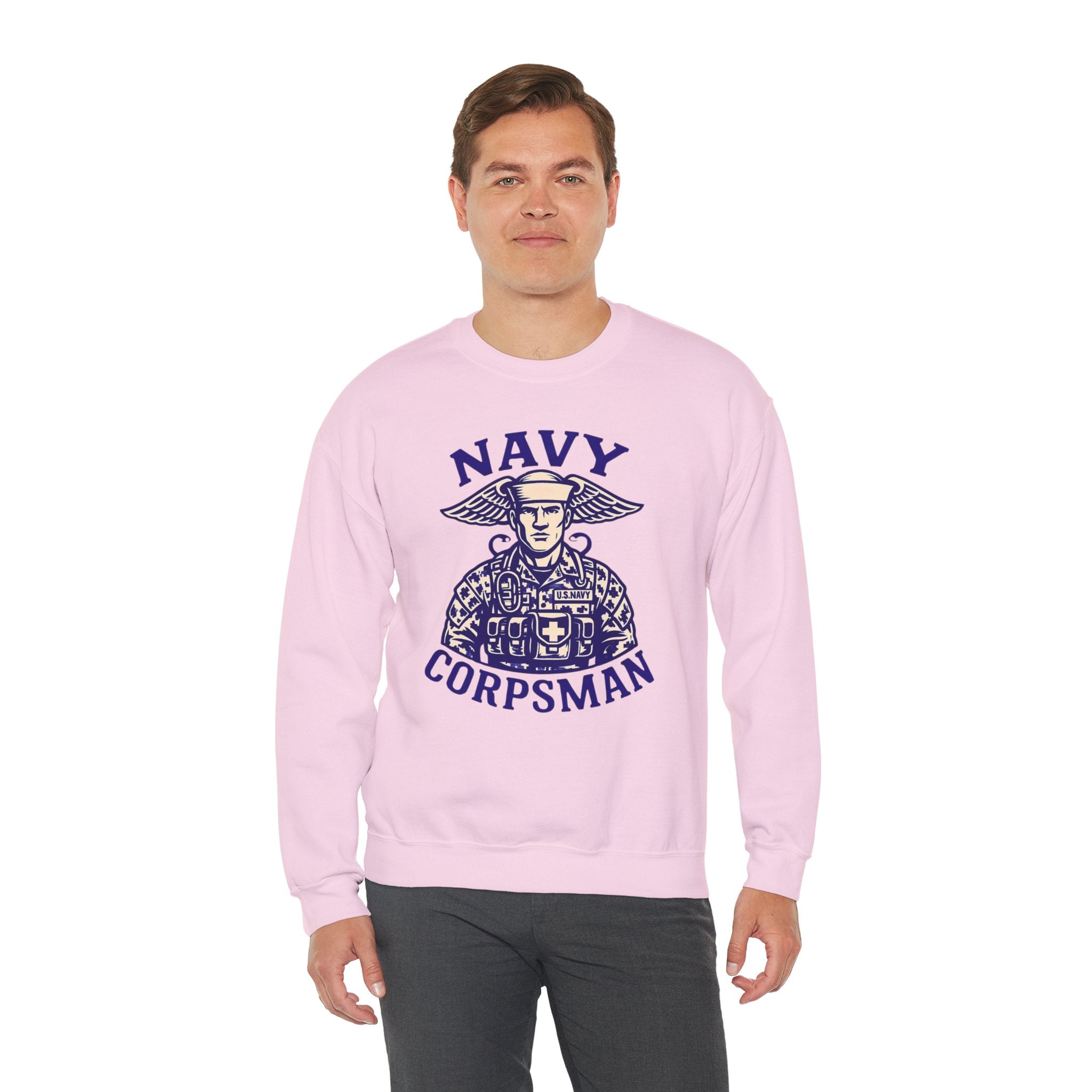Navy Corpsman Crewneck Sweatshirt — Military Medic Graphic Pullover