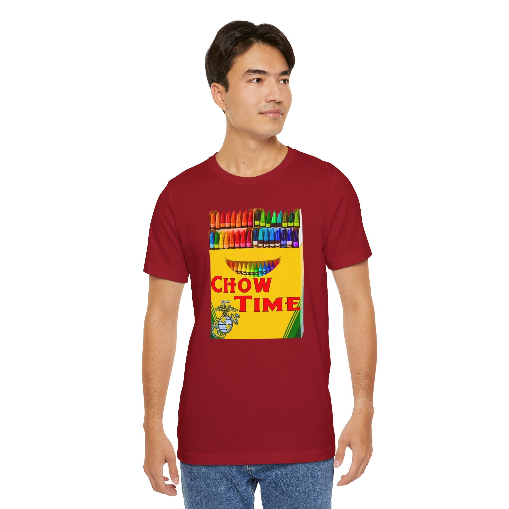 Crayon 'Chow Time' Graphic Tee — Colorful Retro Snack Box Design