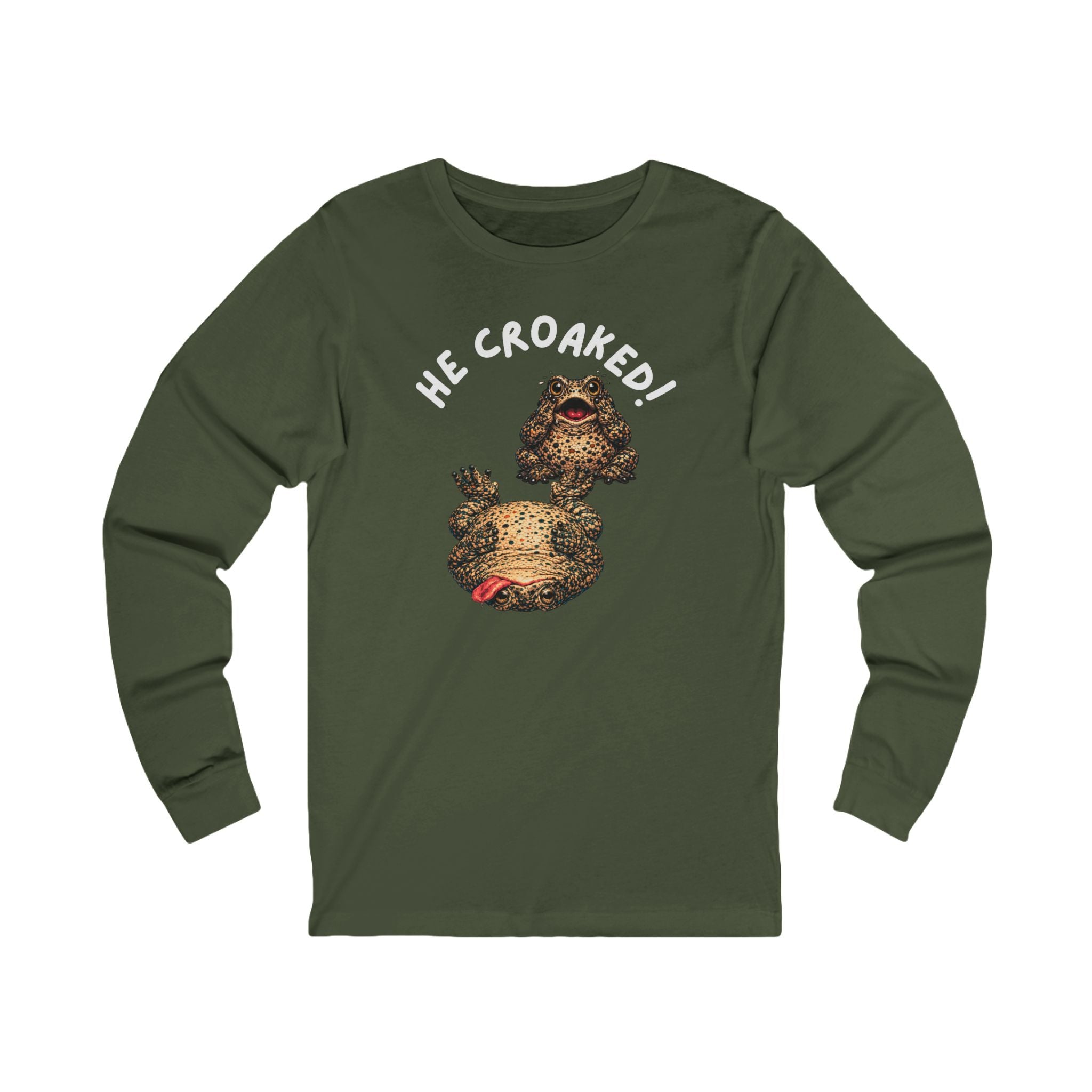 He Croaked! Frog Illustration Long Sleeve Tee