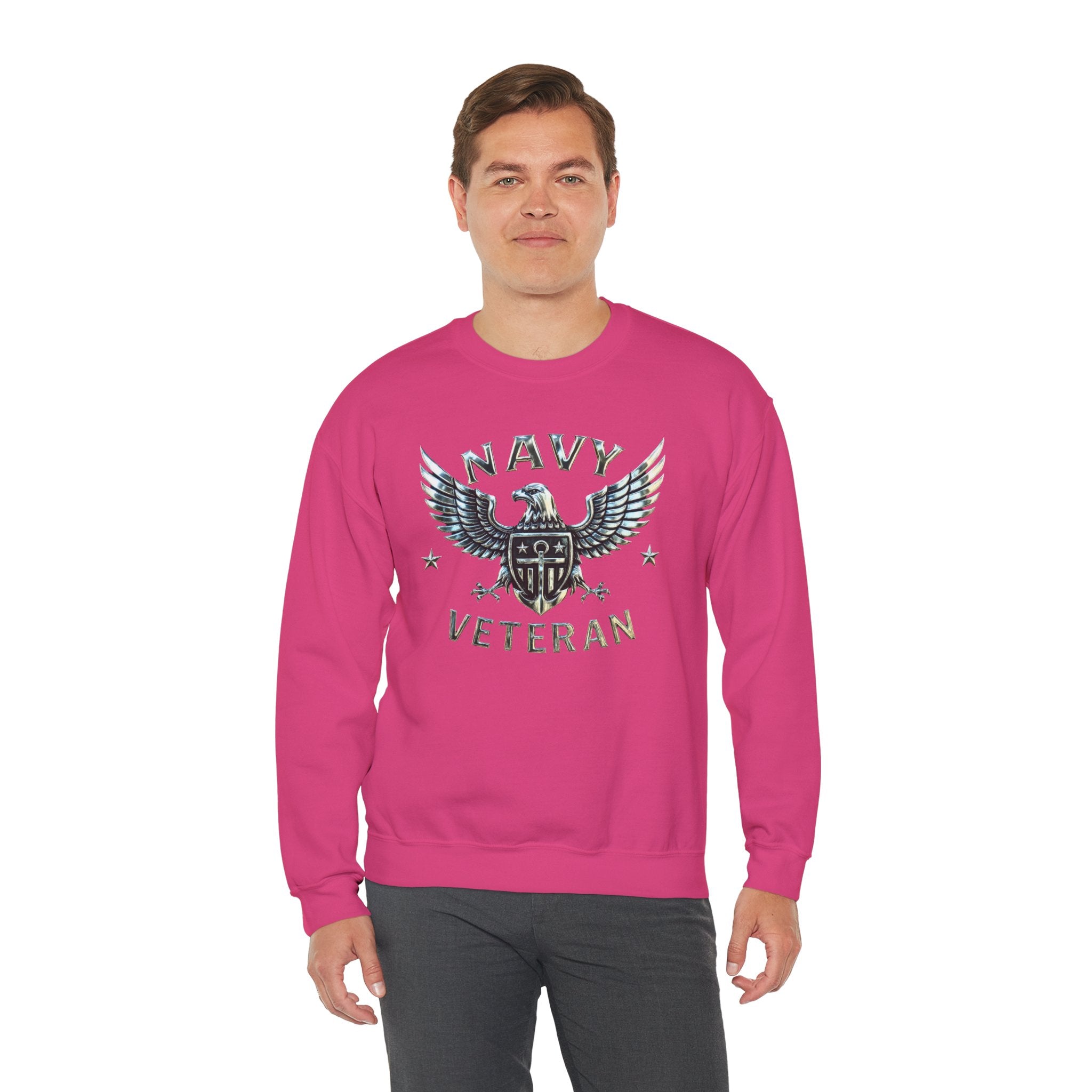 Navy Veteran Eagle Crewneck Sweatshirt