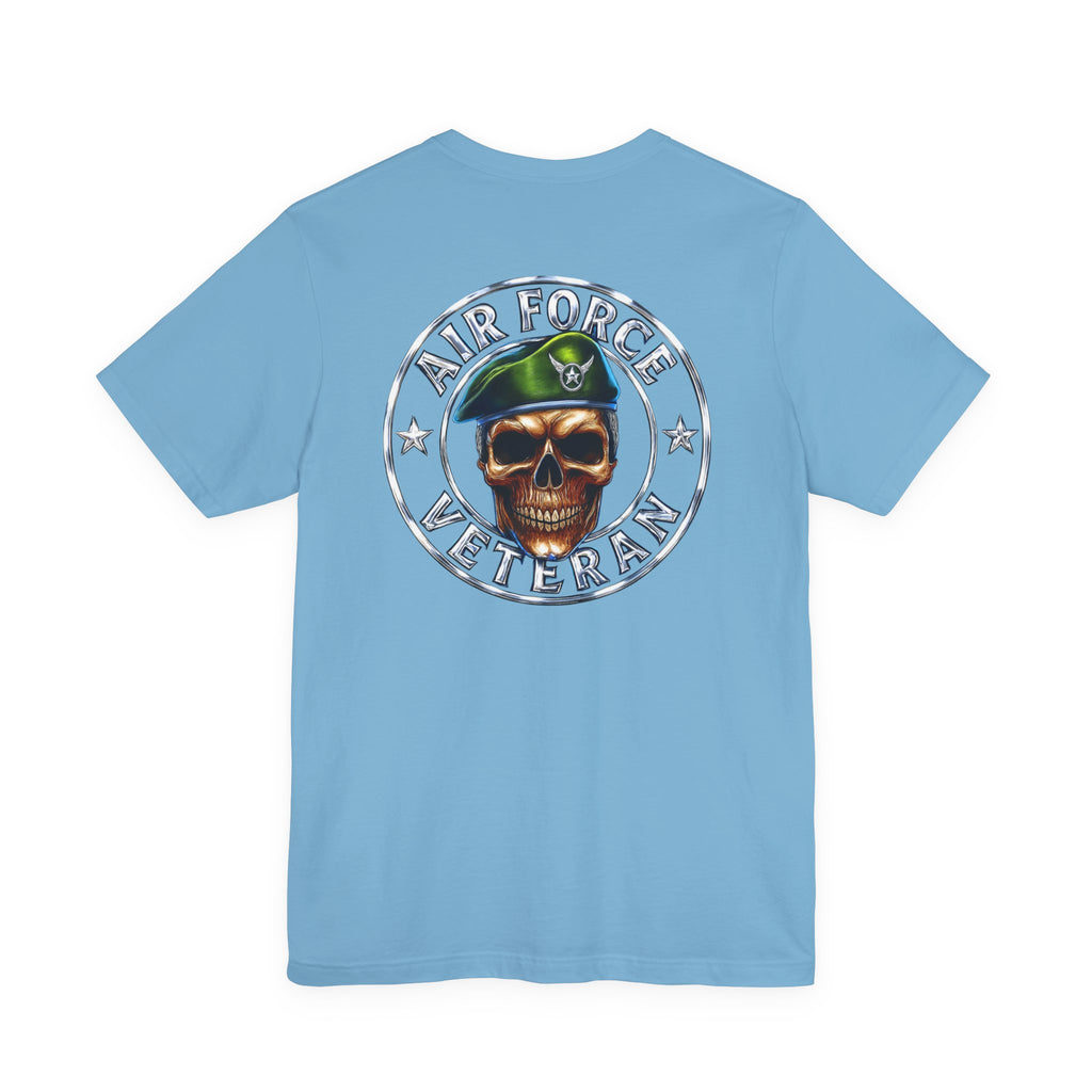 Air Force Veteran Skull Tee – Military Tribute Short Sleeve Shirt