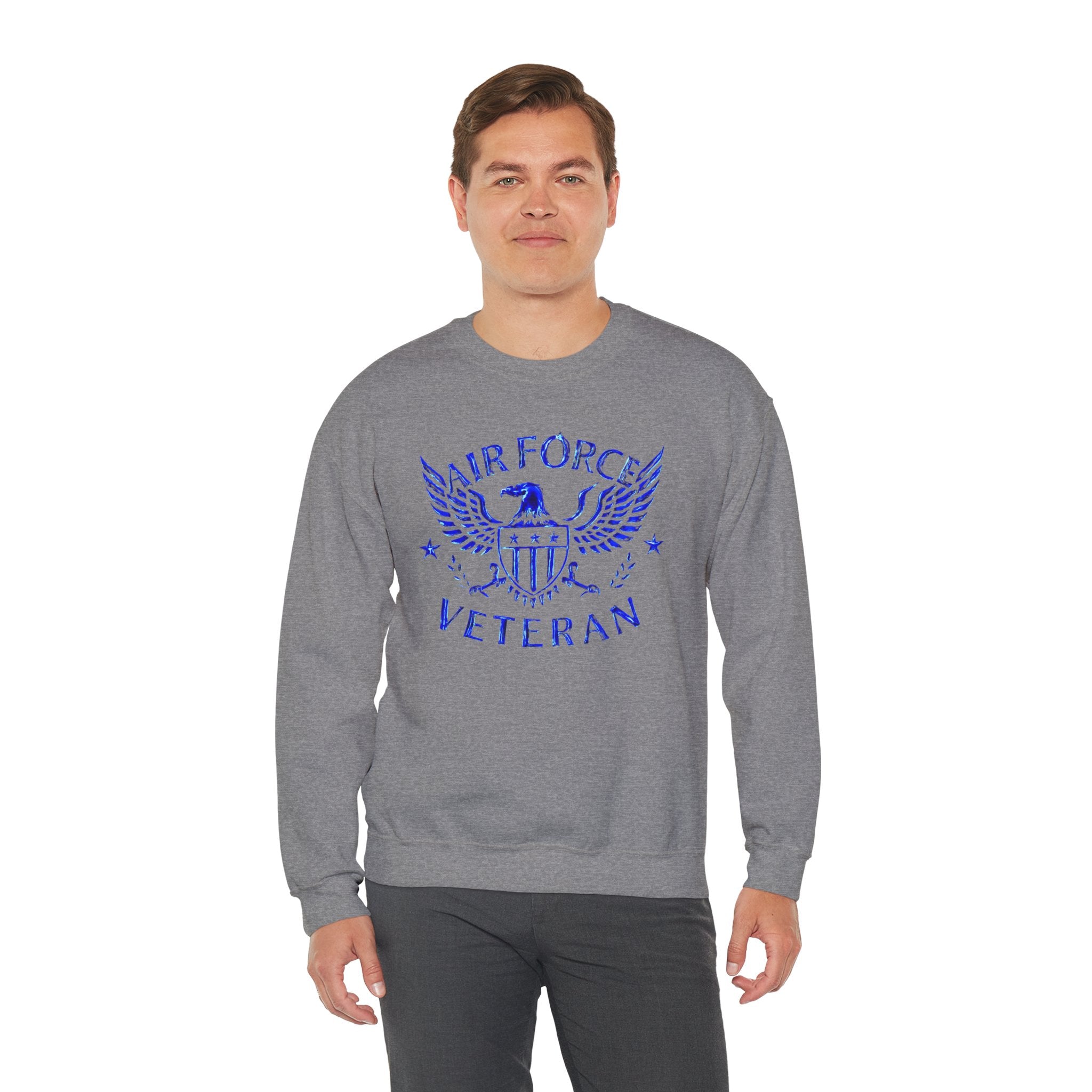Air Force Veteran Crewneck Sweatshirt — Eagle Emblem Military Pride