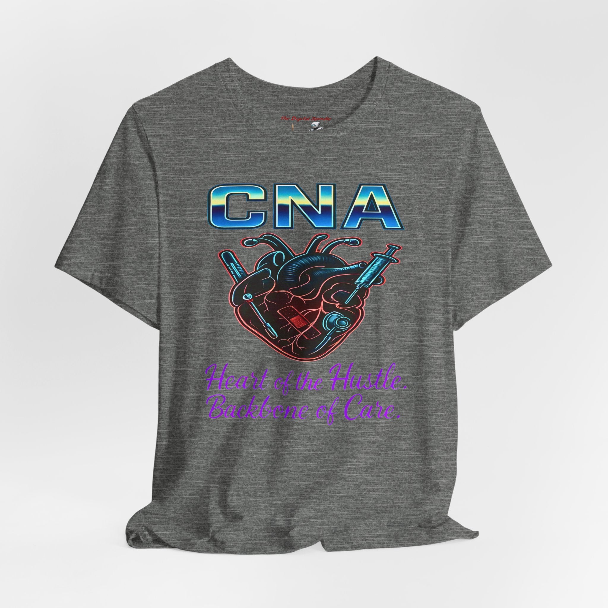 CNA Heart of the Hustle Tee — Certified Nursing Assistant Graphic Shirt