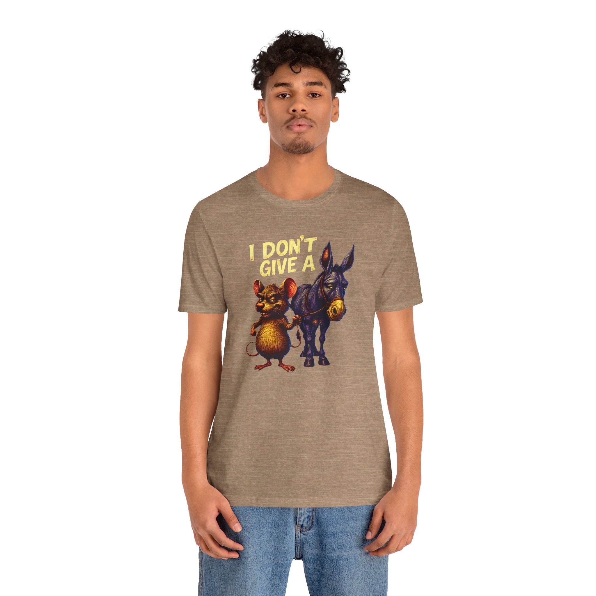 I Don't Give A — Funny Rat & Donkey Graphic Tee