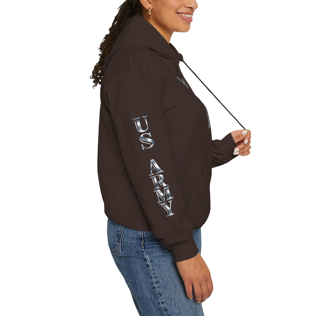US Army Veteran Crest Hoodie — Military Emblem Sweatshirt
