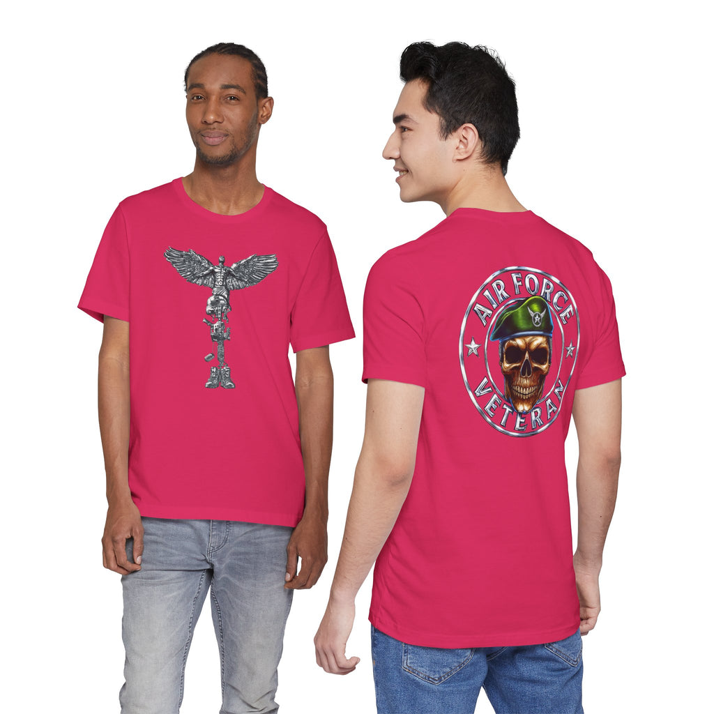 Air Force Veteran Skull Tee – Military Tribute Short Sleeve Shirt