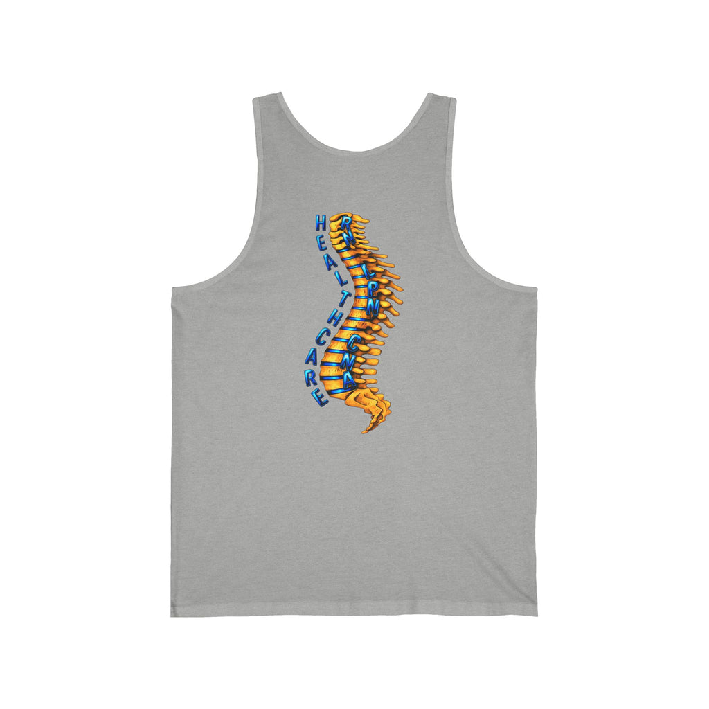 Front & Back Healthcare Spine Tank Top — Medical Staff Nurse Gift