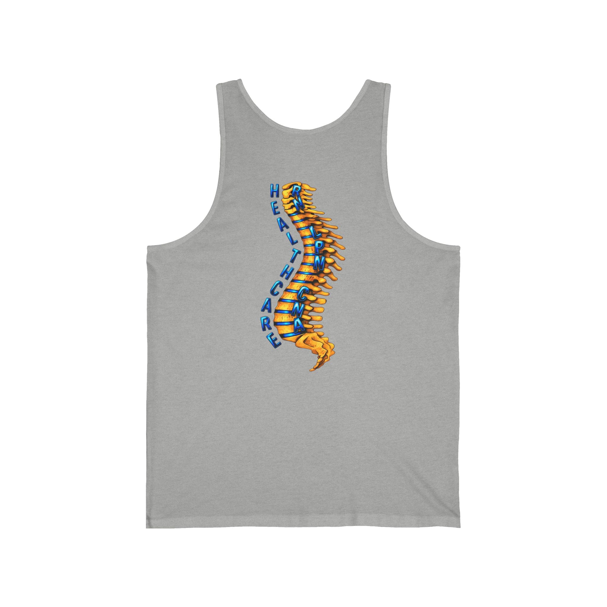 Front & Back Healthcare Spine Tank Top — Medical Staff Nurse Gift