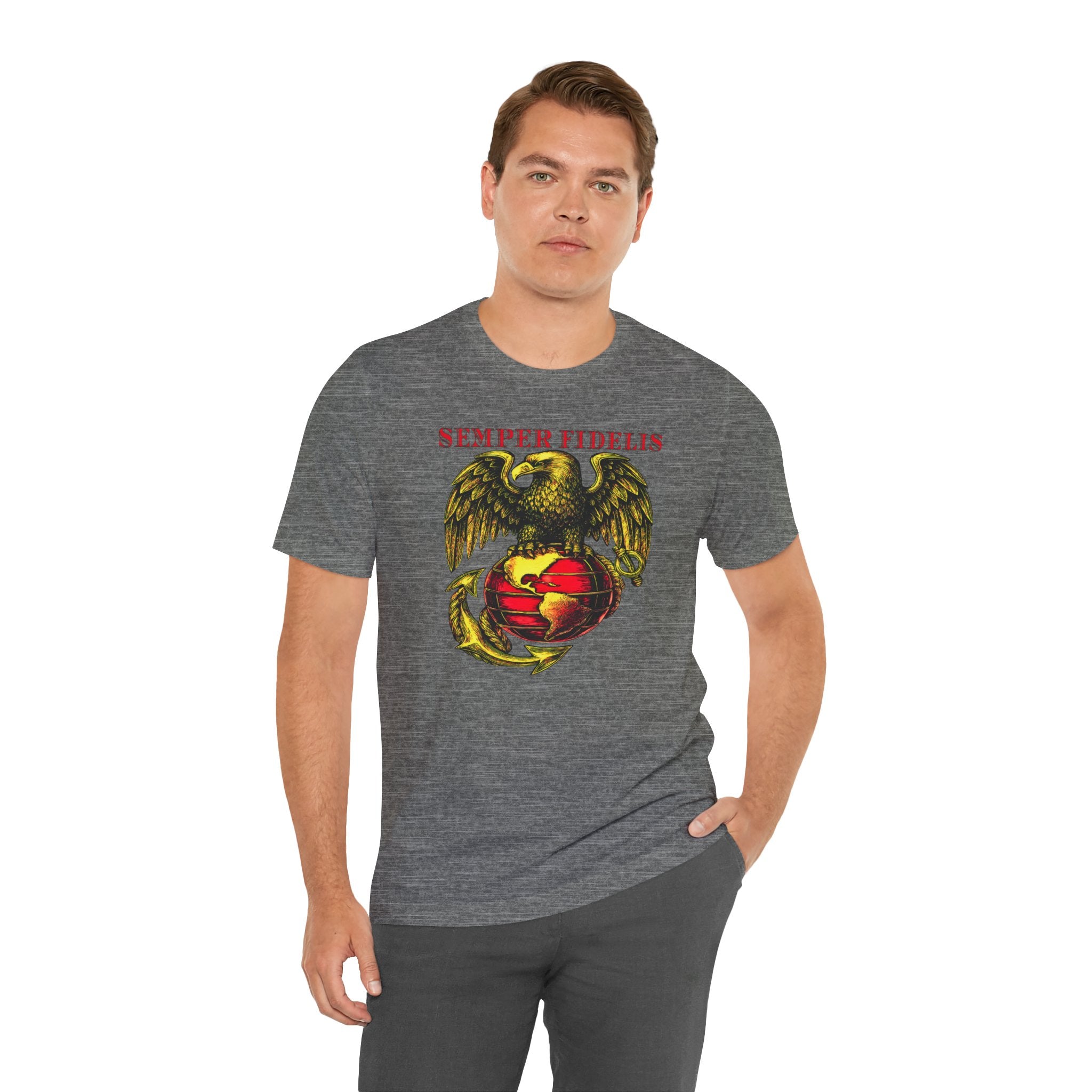 Semper Fidelis Eagle Globe & Anchor T-Shirt — Marine Corps Veteran Tee