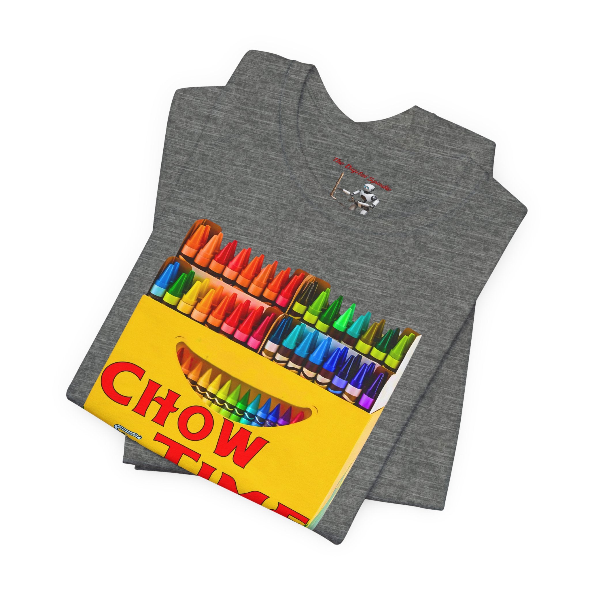 Crayon 'Chow Time' Graphic Tee — Colorful Retro Snack Box Design