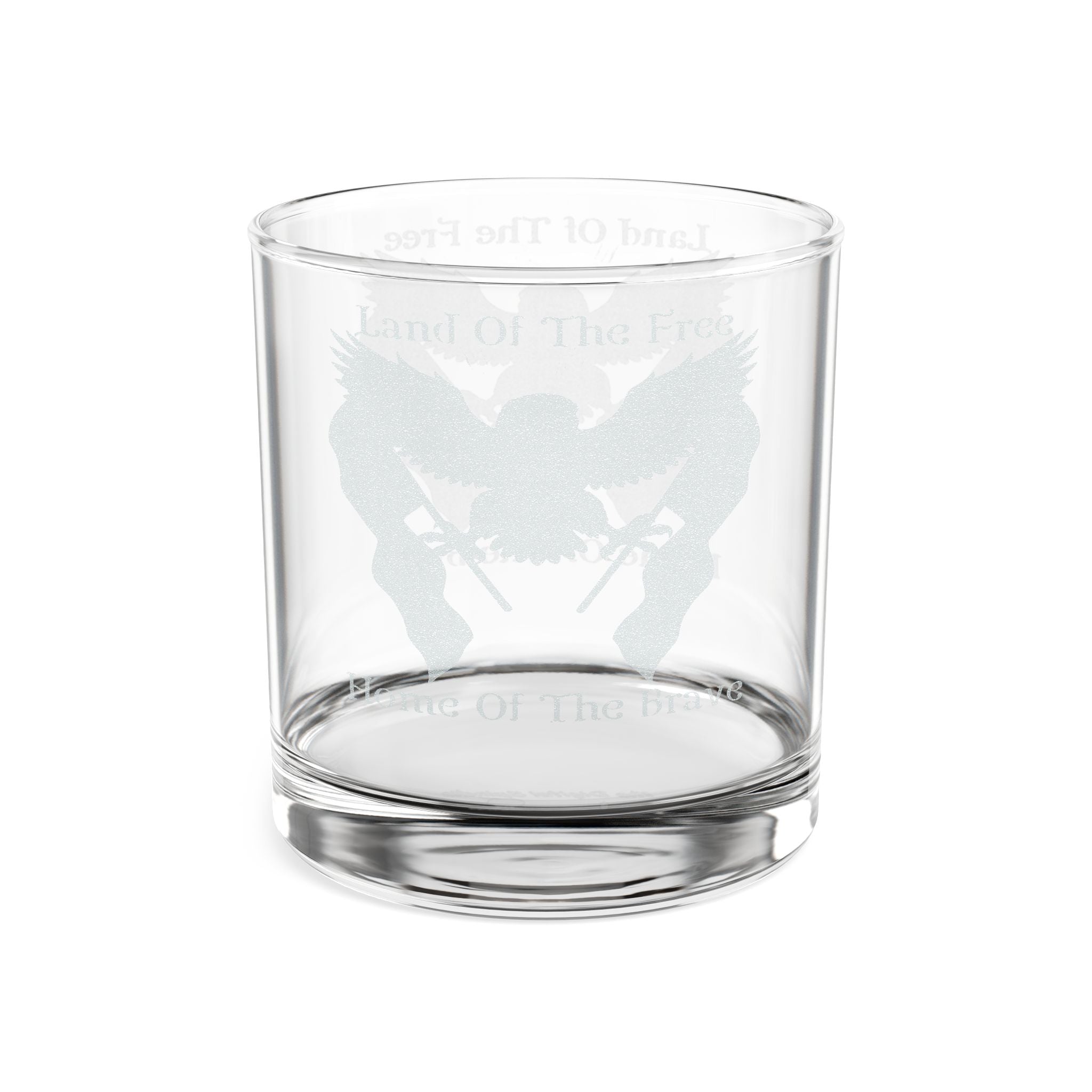 Land Of The Free Whiskey Glass, 10.5oz (Engraving)