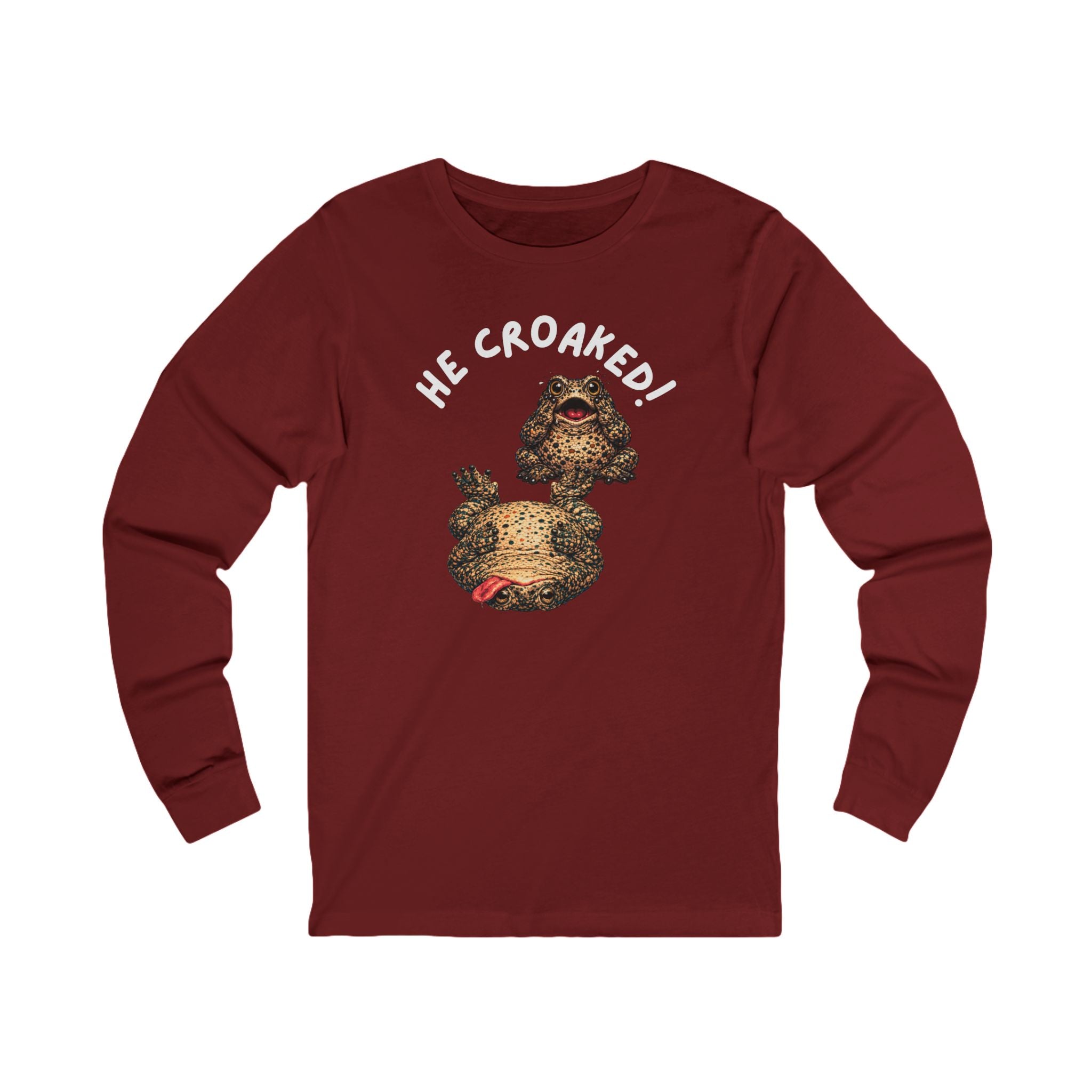 He Croaked! Frog Illustration Long Sleeve Tee