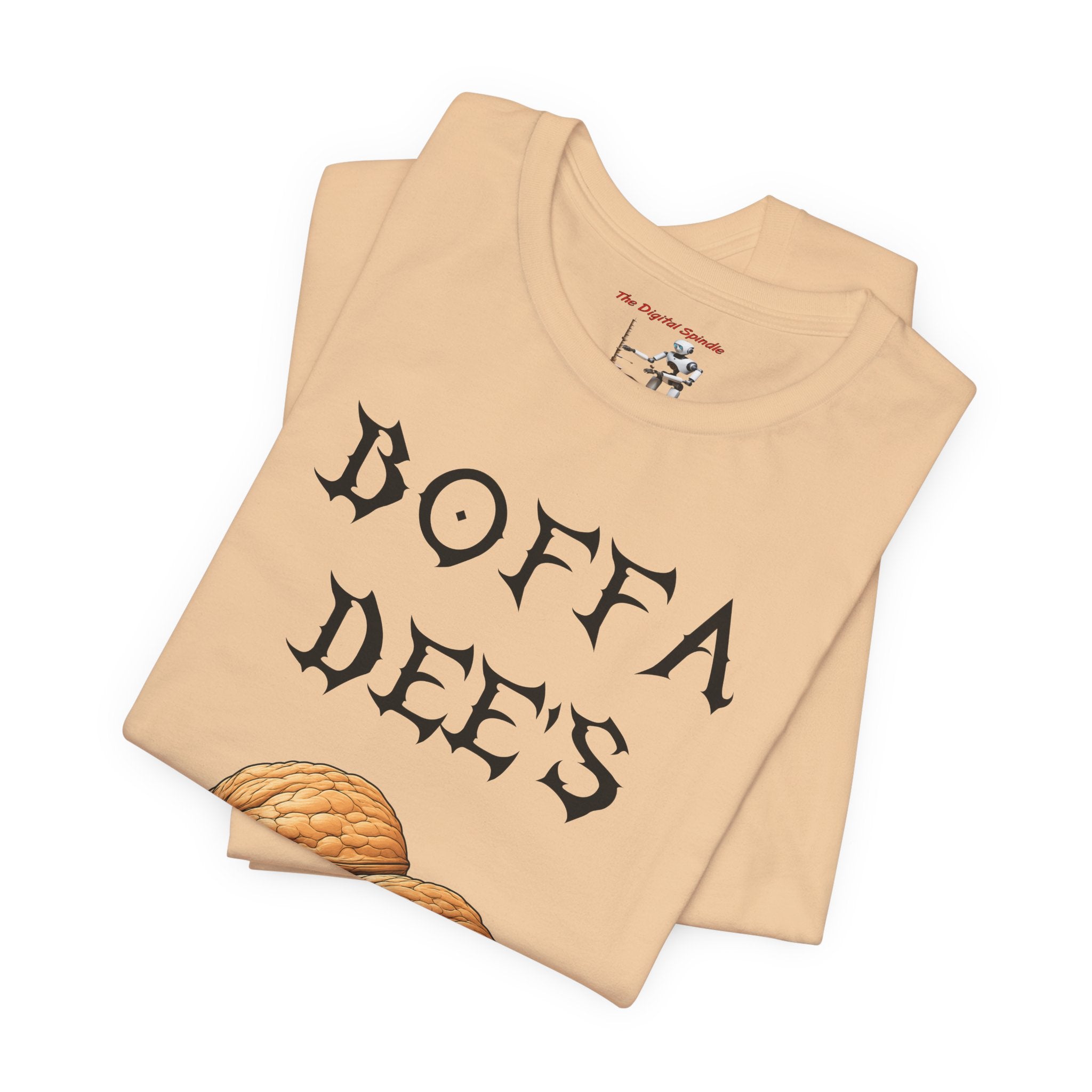 Boffa Dees Walnut Graphic Tee — Vintage Gothic Text Nut Illustration T-Shirt