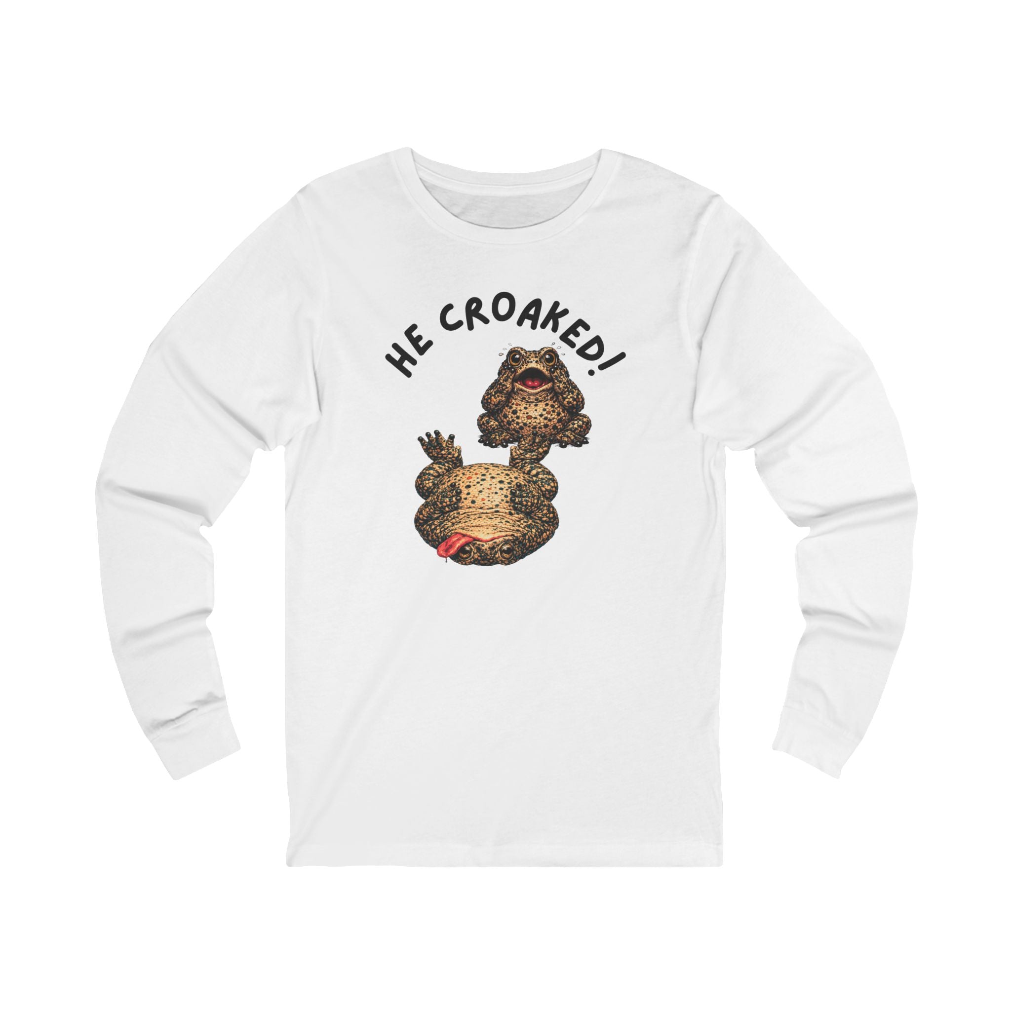 He Croaked! Frog Illustration Long Sleeve Tee