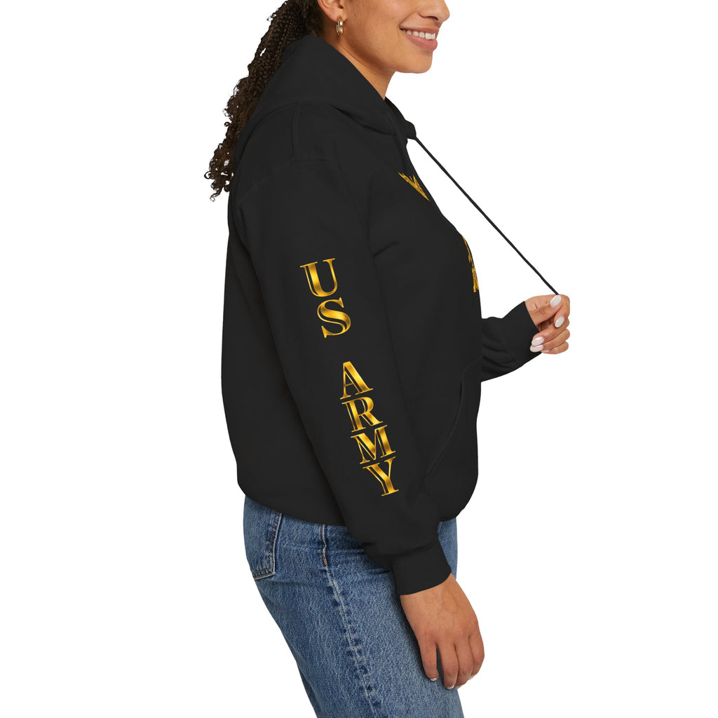 US Army Veteran Crest Hoodie — Military Emblem Sweatshirt