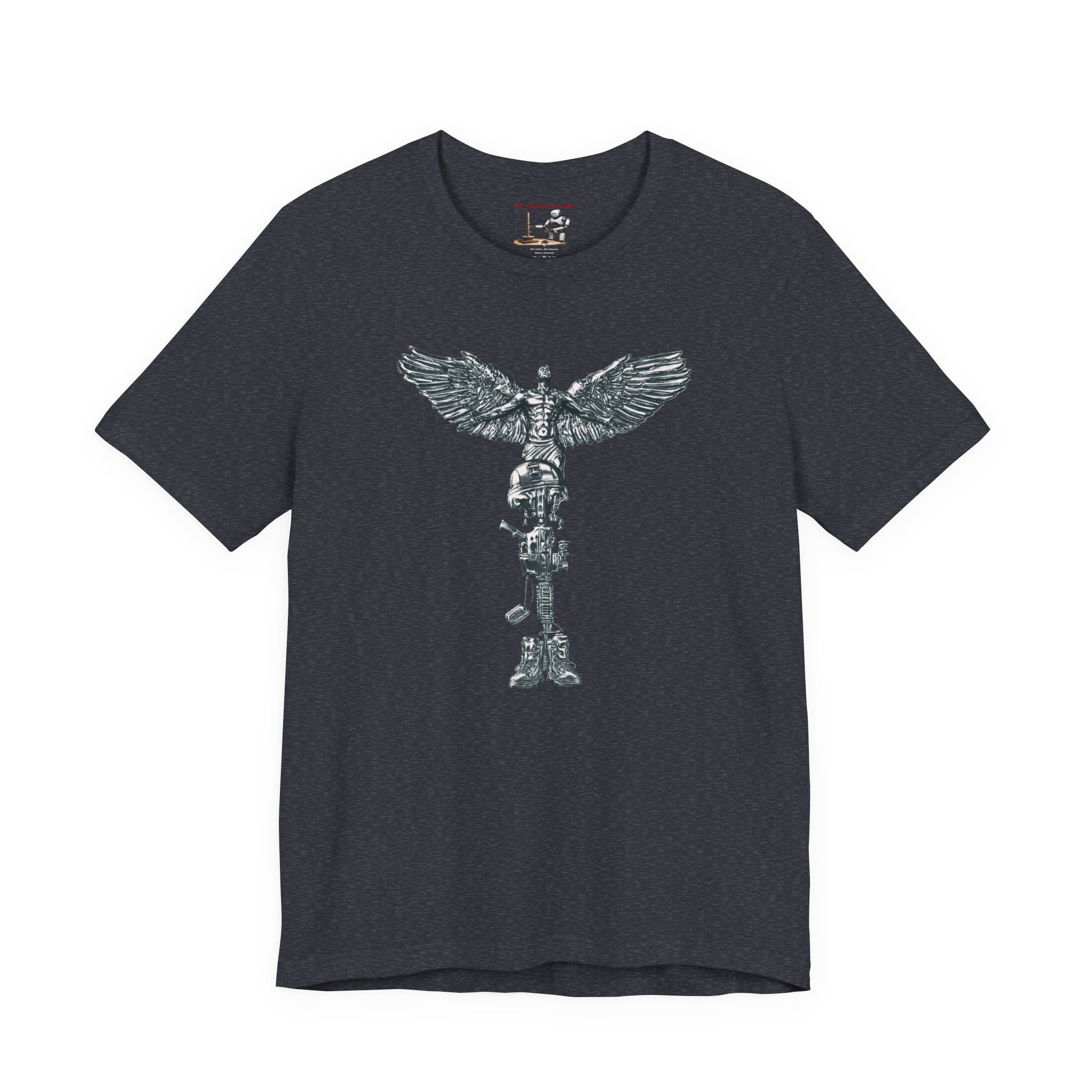 Army Veteran T-Shirt — Skull Helmet & Wings Military Tribute Tee