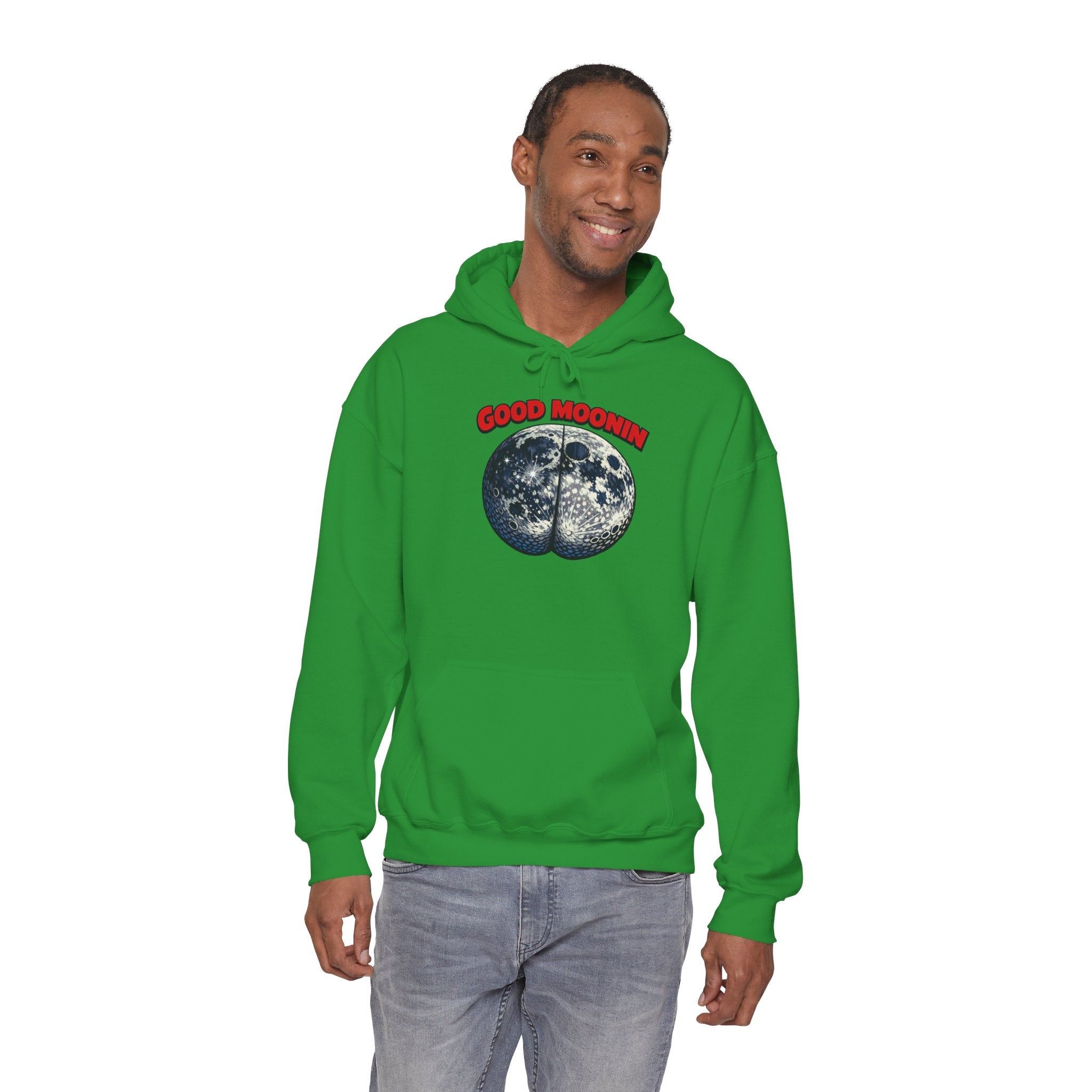 Good Moonin Hoodie — Vintage Botanical Moon Graphic Hoodie