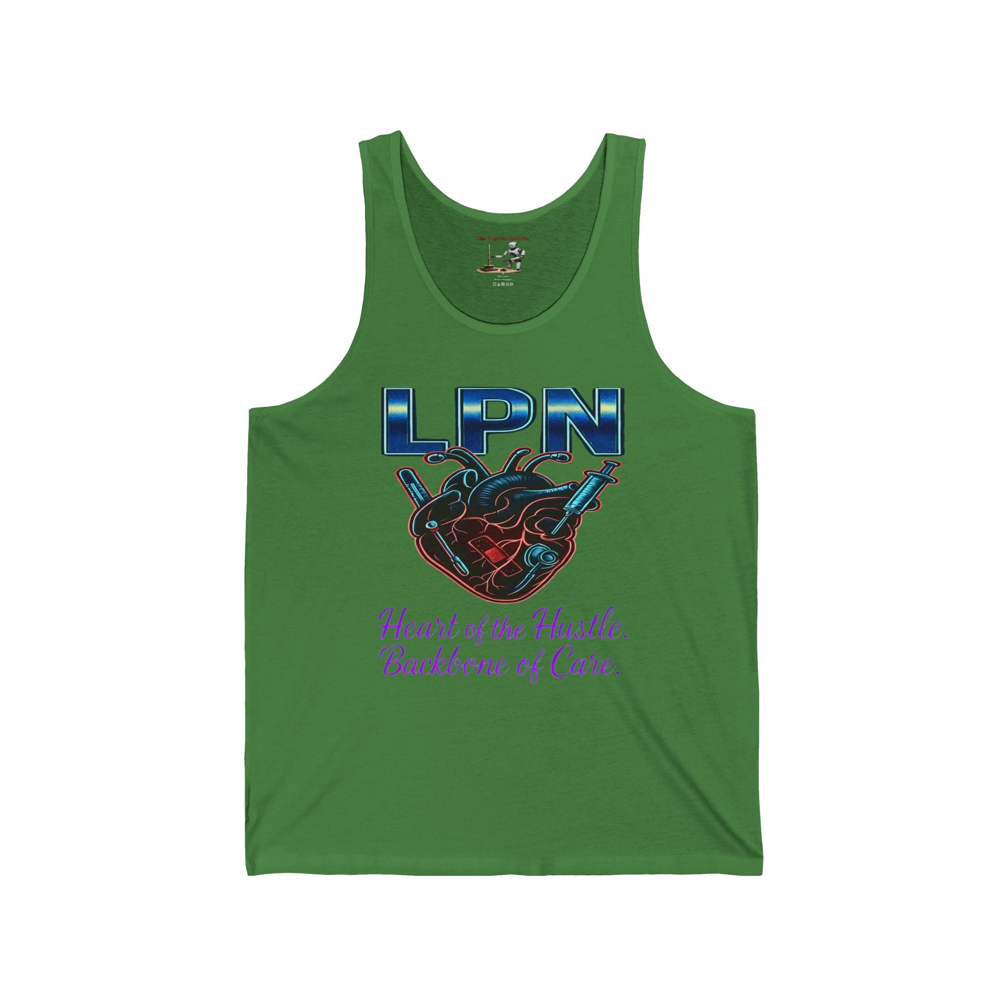 LPN Tank Top – Heart of the Hustle, Backbone of Care Nursing Tank