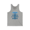 Front & Back "Laughter Is The Best Medicine" & Syringe Graphic Tank Top