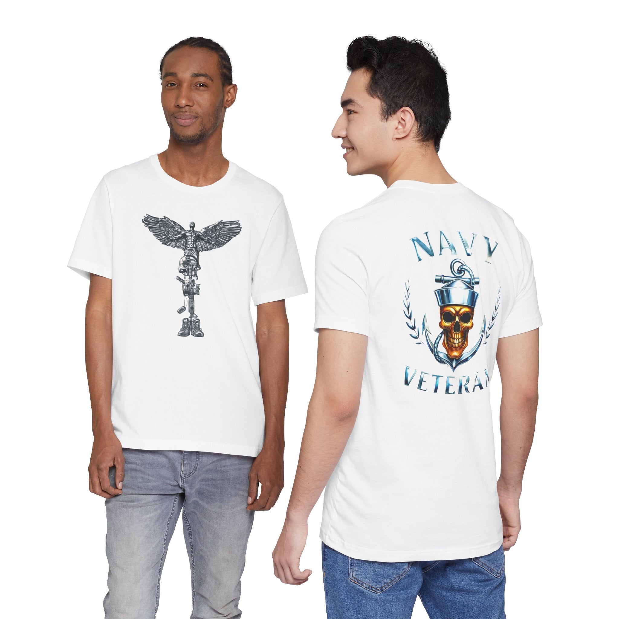 Navy Veteran Skull Anchor T‑Shirt