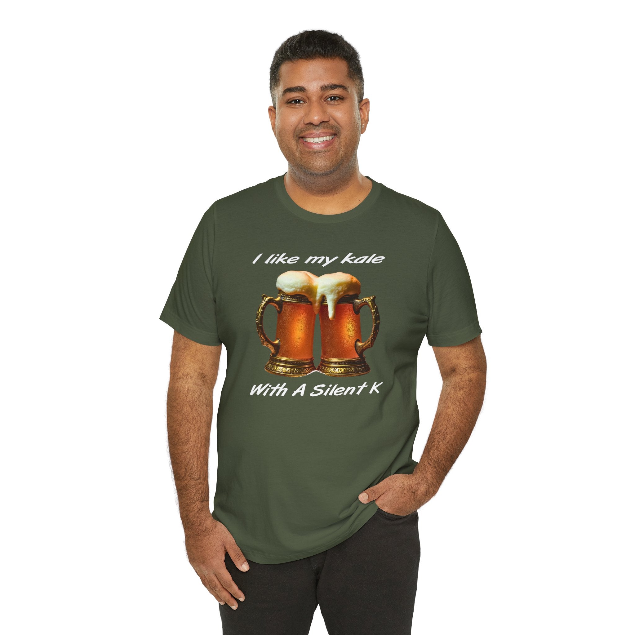 “I Like My Kale With A Silent K” Pint Glasses T-Shirt