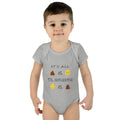 "It's All & 'Til Someone" Poop & Emoji Funny Baby Onesie