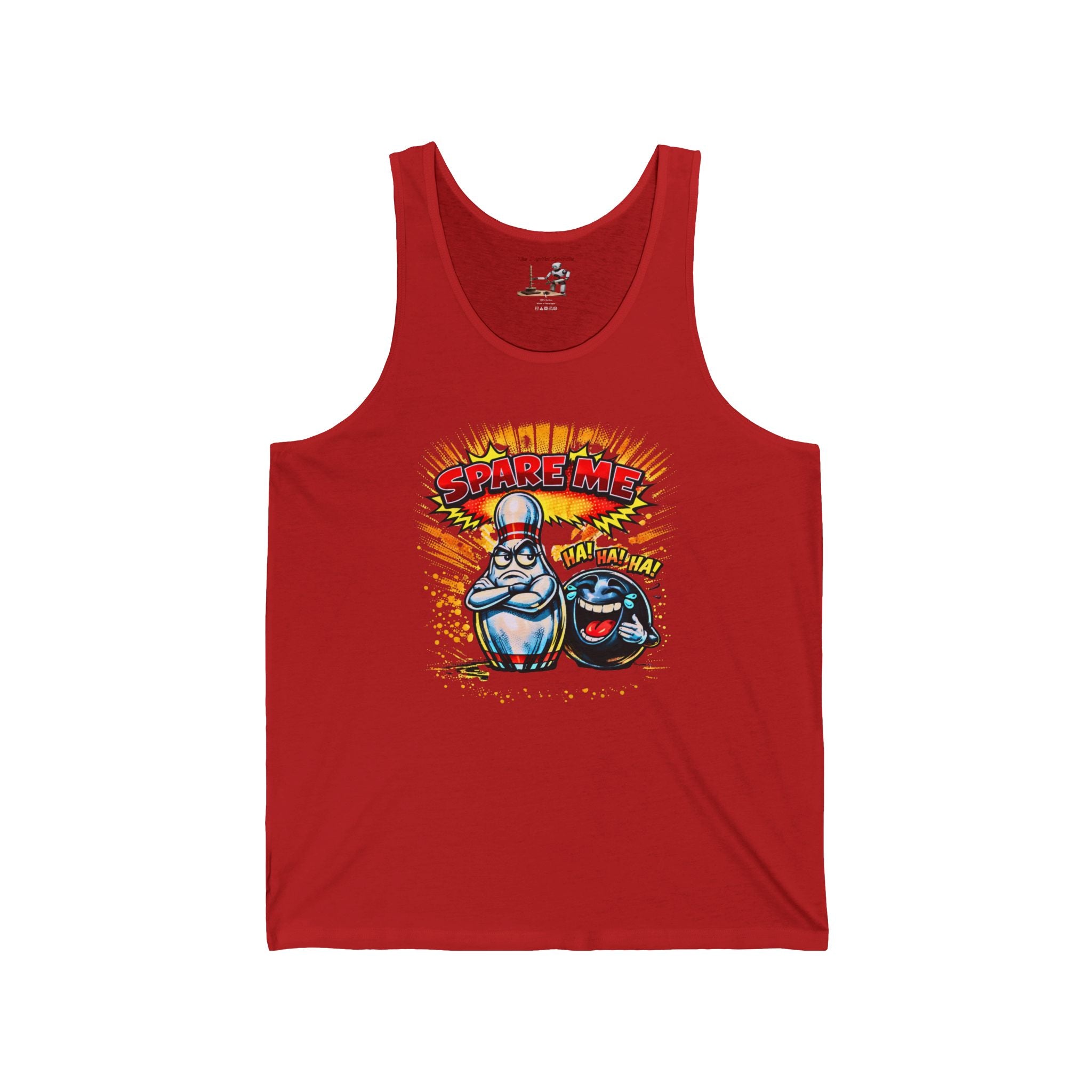 Bowling Joke Tank Top – "Spare Me" Graphic Tank for Bowlers & Sports Fans
