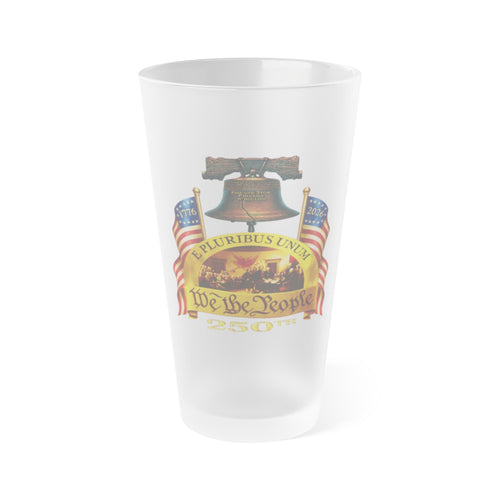 "We the People" Liberty Bell Frosted Pint Glass — 16oz