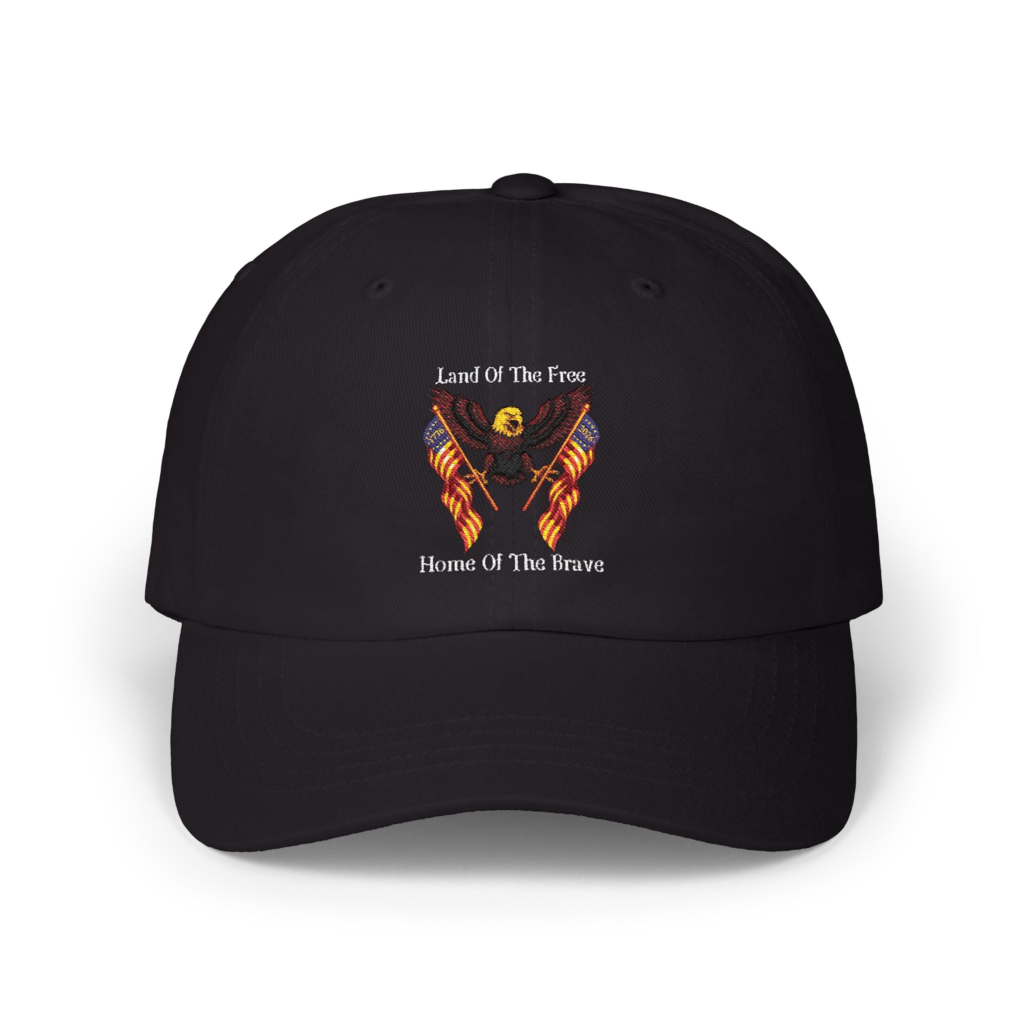 Land Of The Free Classic Dad Cap — Patriotic Eagle Embroidered Baseball Hat