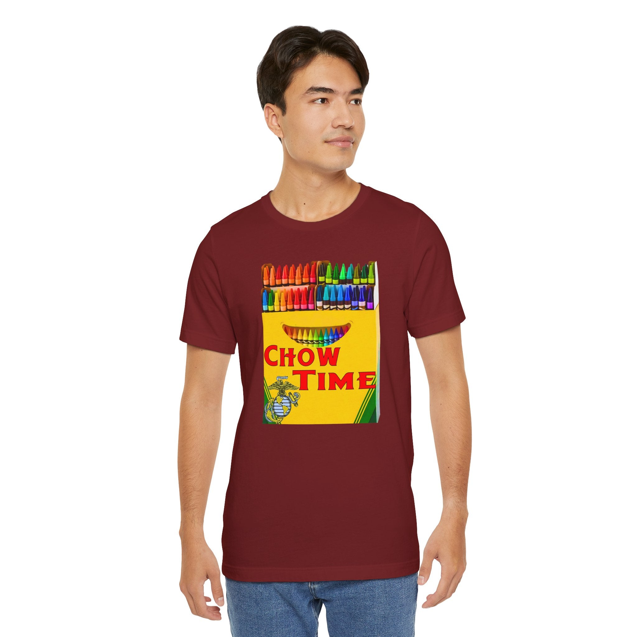 Crayon 'Chow Time' Graphic Tee — Colorful Retro Snack Box Design