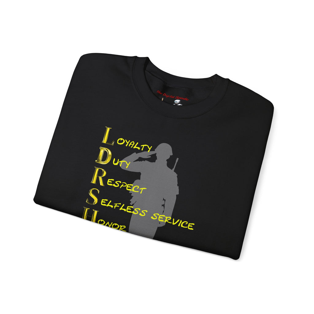 Leadership Military Salute Crewneck Sweatshirt — LDRSHIP Values Design