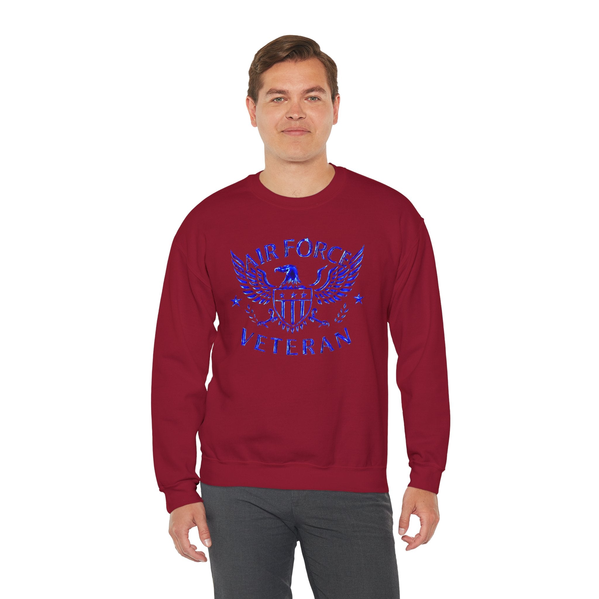 Air Force Veteran Crewneck Sweatshirt — Eagle Emblem Military Pride