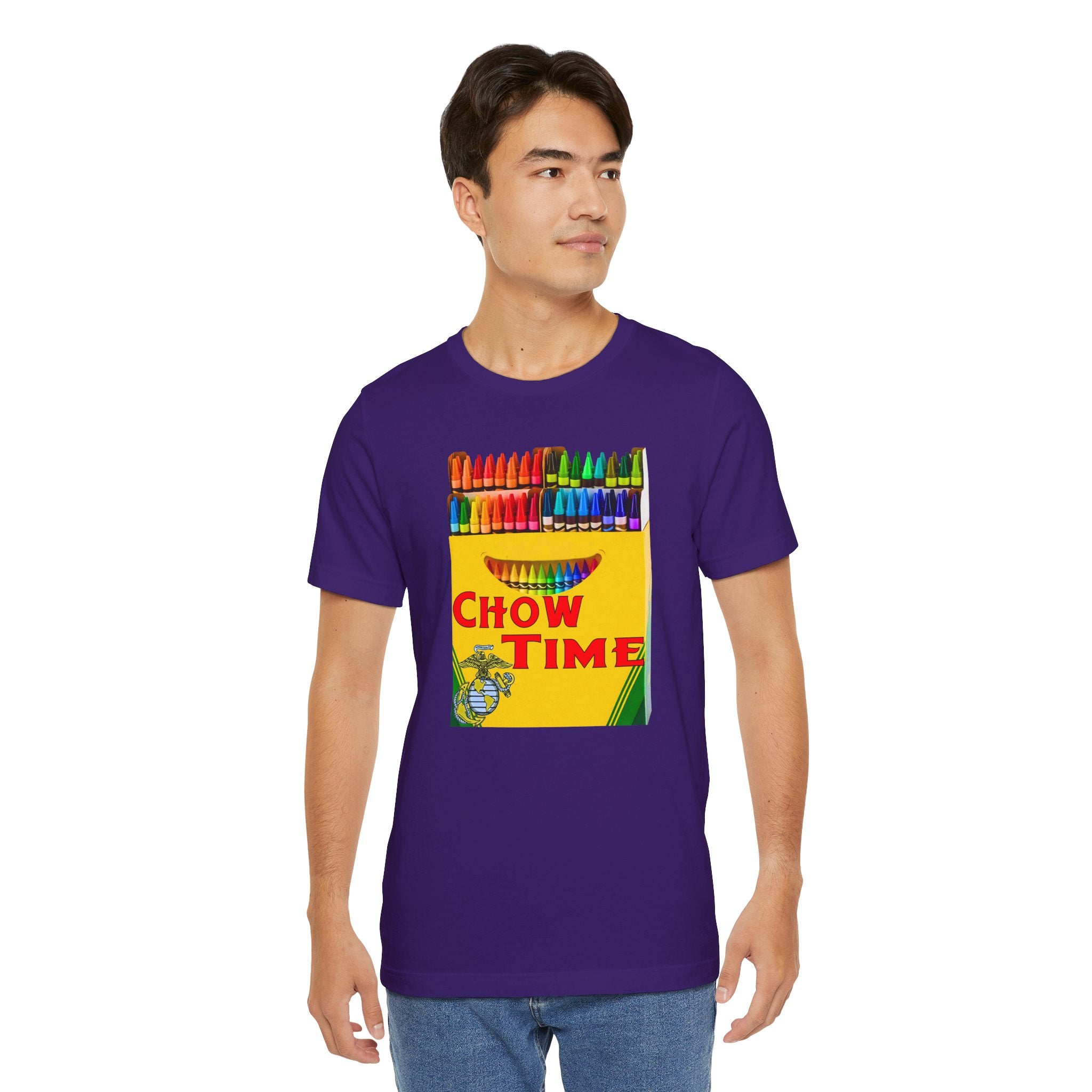 Crayon 'Chow Time' Graphic Tee — Colorful Retro Snack Box Design