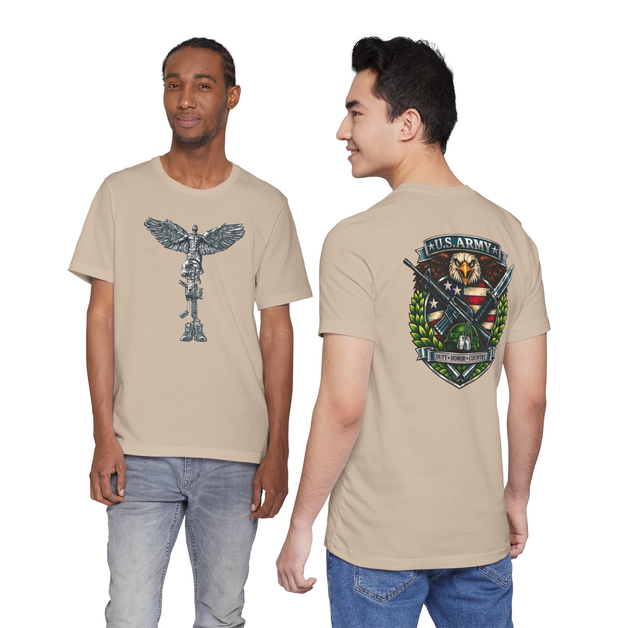 Fallen Soldier Rising Angel T-Shirt — Patriotic Military Veteran Tee